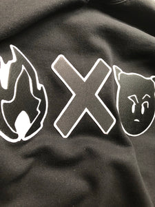 FLAMES BUT NO SATAN.  BLACK & WHITE | CREWNECKIT